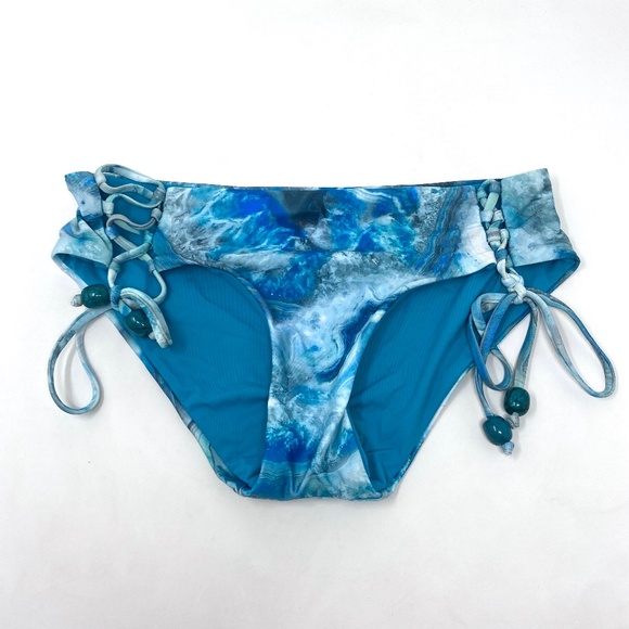 BECCA Other - Becca Womens Watercolor Bikini BOTTOM ONLY in Blue Size Medium